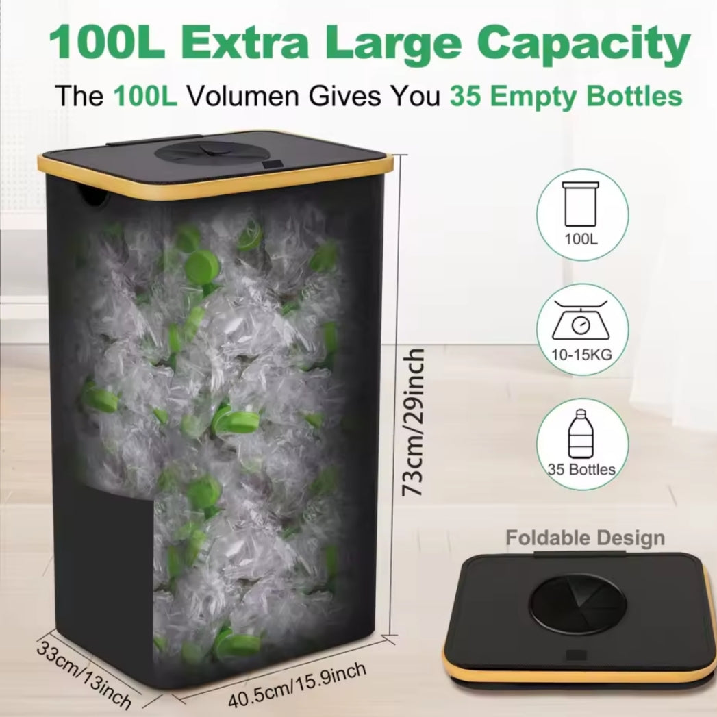 Kosz do zbierania butelek 100L – zarabiaj na recyklingu i utrzymuj porządek | ZwrotBox